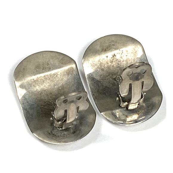 925 Thailand Earrings Clips Clip Ons Sterling Silver Vintage - Picture 10 of 12
